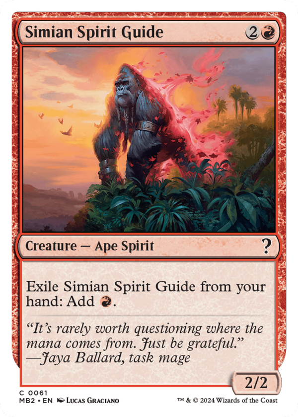 Simian Spirit Guide (White Border) [Mystery Booster 2] For Cheap