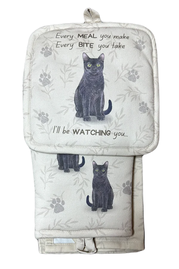 Pet Oven Mitt Set Black Cat Online Sale