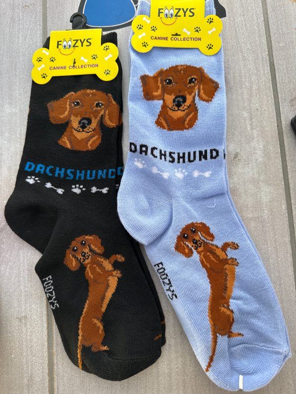 Dachshund Socks Foozys Unisex Crew on Sale