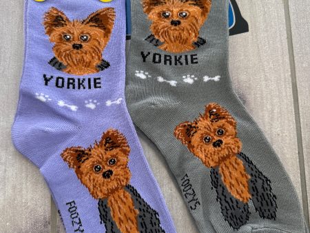 Yorkie Socks Foozys Unisex Crew Discount