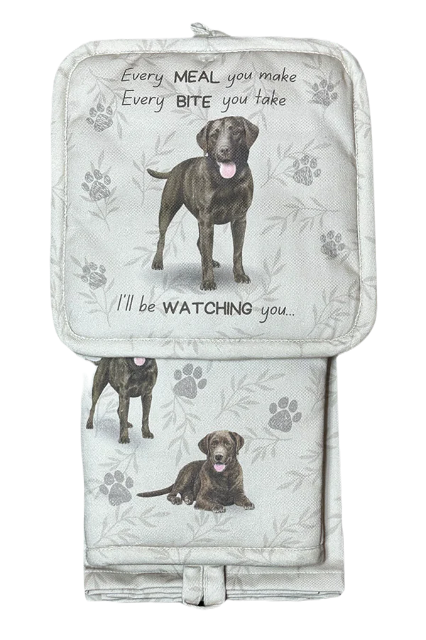 Pet Oven Mitt Set Chocolate Labrador Discount