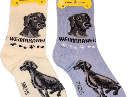 Weimaraner Socks Foozys Unisex Crew Discount