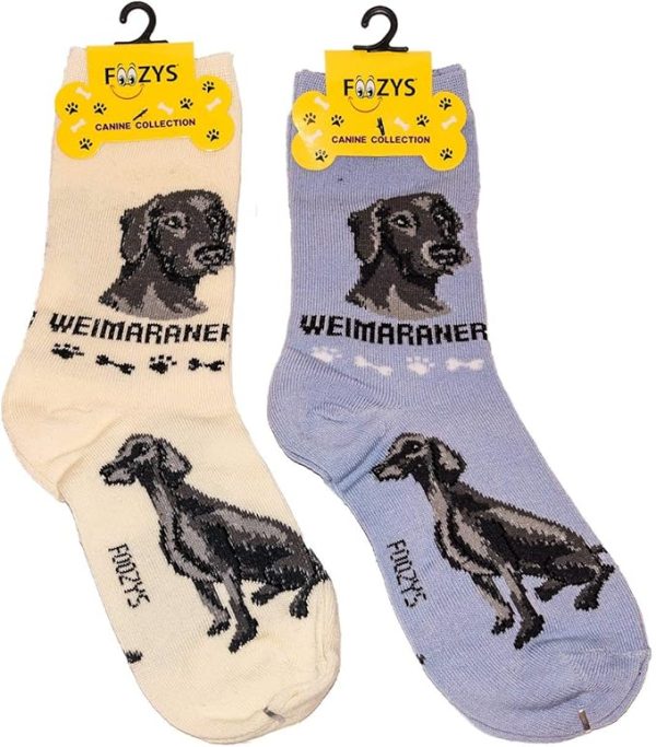 Weimaraner Socks Foozys Unisex Crew Discount