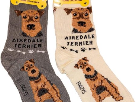 Airedale Terrier Socks Foozys Unisex Crew Supply