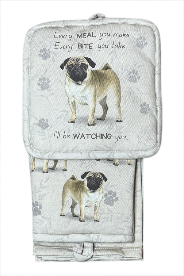 Pet Oven Mitt Set Pug Hot on Sale