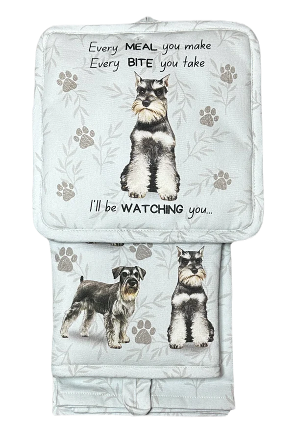 Pet Oven Mitt Set Schnauzer For Sale