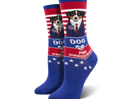 SockSmith Women Crew Dog For President Online Hot Sale