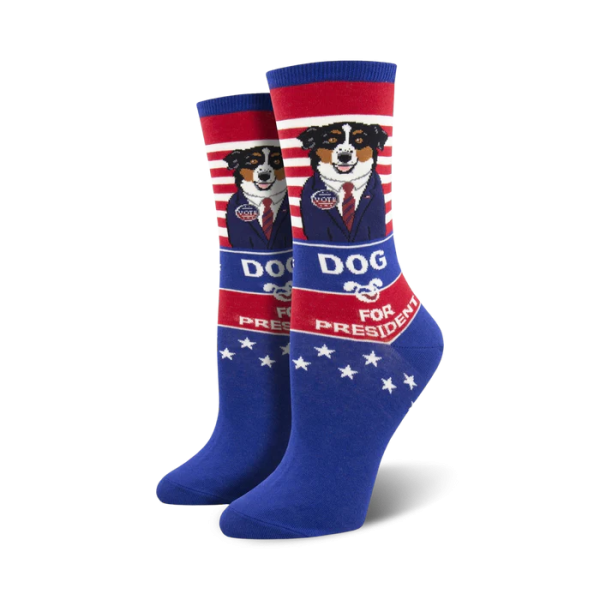 SockSmith Women Crew Dog For President Online Hot Sale