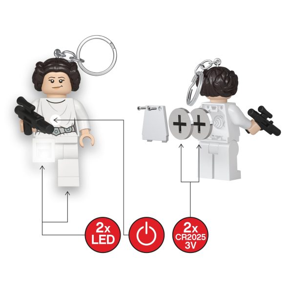 LEGO® Princess Leia Keychain LED Light 3” Online