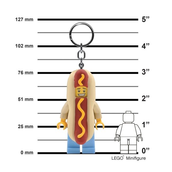 LEGO® Hot Dog Man Keychain LED Light 3” Discount