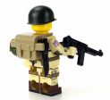 WWII U.S. Army 82nd Airborne Paratrooper Custom Minifigure, BB2 Hot on Sale