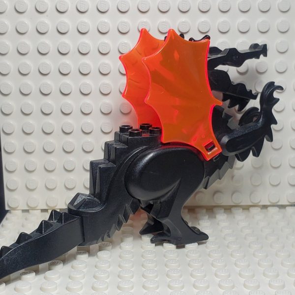 LEGO® Classic Dragon, Black w Trans-Neon Orange Wings, 6129c04 Online now