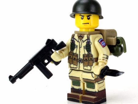 WWII U.S. Army 82nd Airborne Paratrooper Custom Minifigure, BB2 Hot on Sale