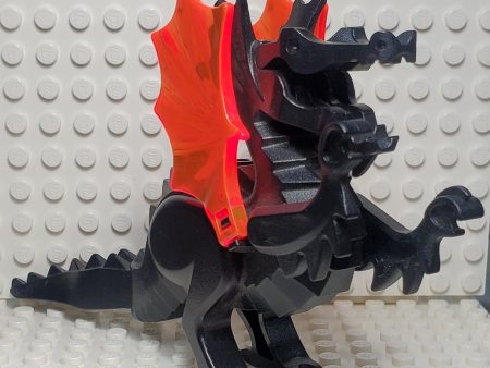 LEGO® Classic Dragon, Black w Trans-Neon Orange Wings, 6129c04 Online now