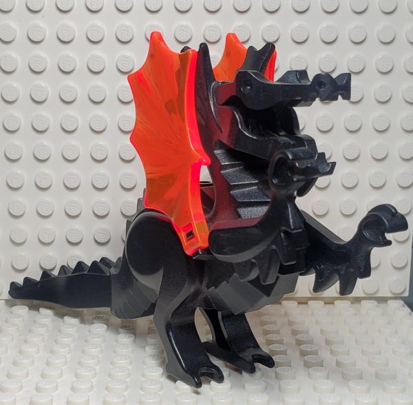 LEGO® Classic Dragon, Black w Trans-Neon Orange Wings, 6129c04 Online now